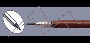 DRY NEEDLE WITH VARNISHED WOODEN HANDLE - DIAMETER 2.5 MM. LENGTH 205 MM 