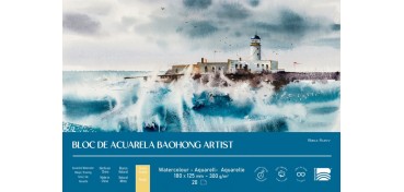 BAOHONG ARTIST WATERCOLOUR PAD 20 SHEETS 300G - 18X12.5 CM - BLANCA ÁLVAREZ EDITION