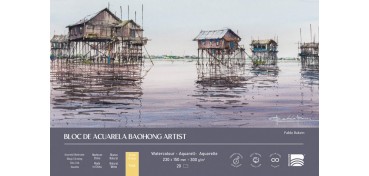 BAOHONG ARTIST WATERCOLOUR PAD 20 SHEETS 300G - 23X15 CM - PABLO RUBÉN EDITION