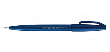 PENTEL BRUSH SIGN PEN TOUCH PASTEL - MARKER WITH BRUSH TIP NAVY BLUE CA