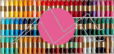 MANLEY BOX SET WITH 12 COLOURED CRAYONS - LIGHT PINK NO. 12