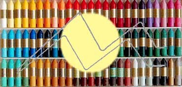 MANLEY BOX SET WITH 12 COLOURED CRAYONS - PERMANENT YELLOW NO. 3