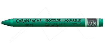 CARAN D’ACHE NEOCOLOR II WATERCOLOUR CRAYON EMERALD GREEN 210