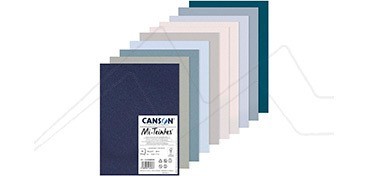 CANSON MI-TEINTES CONFEZIONE 10 FOGLI 160 G TONALITÀ FREDDE