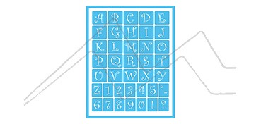DECOART ALPHABET AND NUMBERS SELF-ADHESIVE STENCIL AGS 203