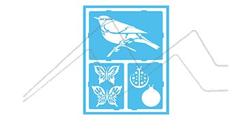 DECOART SELF-ADHESIVE STENCIL BIRDS AND BUTTERFLIES AGS 213