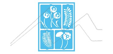 DECOART SELF-ADHESIVE STENCIL FLOWERS AND FERNS DCPS 03