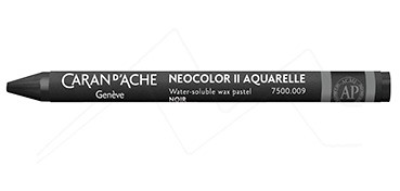 CARAN D´ACHE NEOCOLOR II WASSERVERMALBARE WACHSPASTELLE BLACK 009