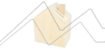 ARTEMIO WOODEN MONEY BOX IN THE SHAPE OF A HOUSE FOR DECORATION