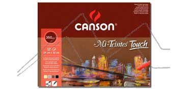 CANSON MI-TEINTES TOUCH BLOCCO 12 FOGLI 350 G - 4 COLORI ASSORTITI
