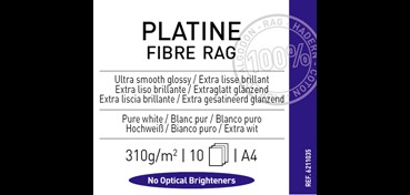CANSON INFINITY PLATINE FIBRE RAG 310 G 100% COTTON