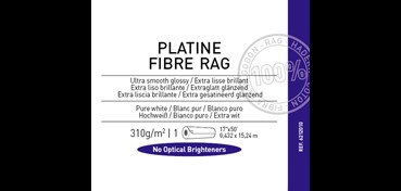 CANSON INFINITY PLATINE FIBRE RAG PAPER ROLL 310 G 100% COTTON