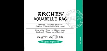 CANSON INFINITY ARCHES AQUARELLE RAG 240G 100% COTTON