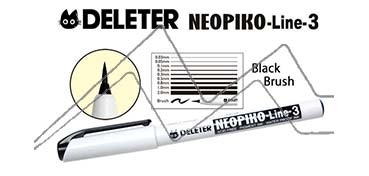 DELETER NEOPIKO LINE-3 BLACK MARKER BRUSH TIP