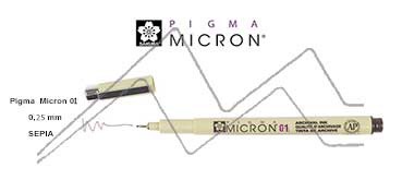 SAKURA PIGMA MICRON FINELINER STIFT 01 (0.25 MM) SEPIA