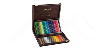 CARAN D’ACHE SUPRACOLOR SOFT WATERSOLUBLE PENCIL WOODEN BOX SET OF 80 ASSORTED COLOURS