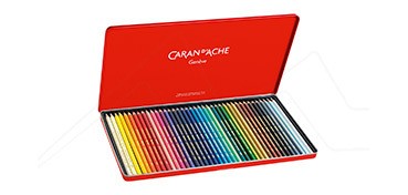 CARAN D´ACHE SUPRACOLOR SOFT WATER-SOLUBLE METAL TIN SET 40 ASSORTED PENCILS