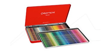 CARAN D´ACHE SUPRACOLOR SOFT WATER-SOLUBLE METAL TIN SET 80 ASSORTED PENCILS