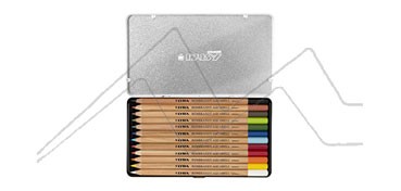 LYRA REMBRANDT AQUARELL METAL BOX SET OF 12 ASSORTED WATER-SOLUBLE COLOURED PENCILS