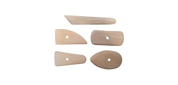 WOODEN HALF MOONS FOR POTTERY SET 5X