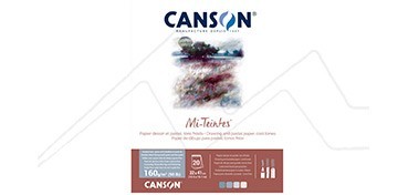 CANSON MI-TEINTES BLOCCO COLLATO 20 FOGLI 160 G TONALITÀ FREDDE