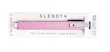 SEED SLENDY PLUS ULTRA THIN-STEEL ERASER HOLDER 2.2 MM PINK