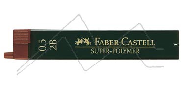 FABER-CASTELL PACK OF 12 SUPER-POLYMER FINE LEADS 0.5 MM 2B