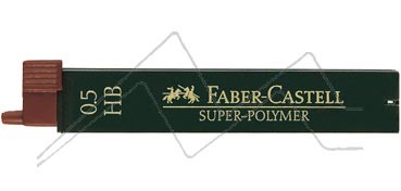 FABER-CASTELL PACK OF 12 SUPER-POLYMER FINE LEADS 0.5 MM HB