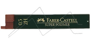 FABER-CASTELL PACK OF 12 SUPER-POLYMER FINE LEADS 0.5 MM 2H
