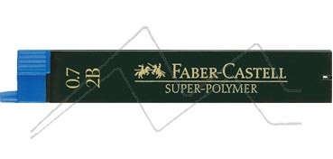 FABER-CASTELL PACK OF 12 SUPER-POLYMER FINE LEADS 0.7 MM 2B