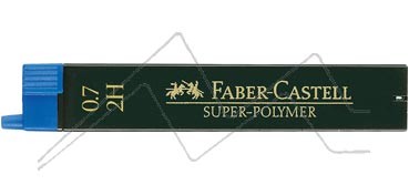 FABER-CASTELL PACK OF 12 SUPER-POLYMER FINE LEADS 0.7 MM 2H