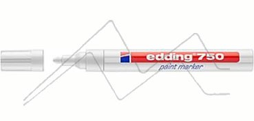 EDDING 750 OPAQUE INK PERMANENT PAINT MARKER WITH ROUND NIB WHITE