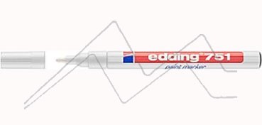 EDDING 751 OPAQUE INK PERMANENT PAINT MARKER WITH ROUND NIB WHITE