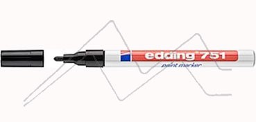 EDDING 751 OPAQUE INK PERMANENT PAINT MARKER WITH ROUND NIB BLACK