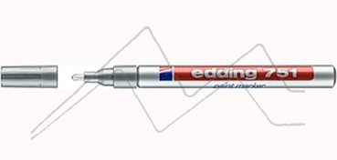 EDDING 751 OPAQUE INK PERMANENT PAINT MARKER WITH ROUND NIB SILVER