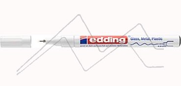 EDDING 780 OPAQUE GLOSS INK PERMANENT PAINT MARKER WITH ROUND NIB WHITE