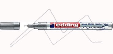 EDDING 780 OPAQUE GLOSS INK PERMANENT PAINT MARKER WITH ROUND NIB SILVER