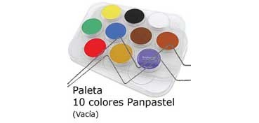 PANPASTEL EMPTY PLASTIC PALETTE TRAY FOR 10 COLOURS