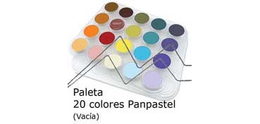 PANPASTEL EMPTY PLASTIC PALETTE TRAY FOR 20 COLOURS