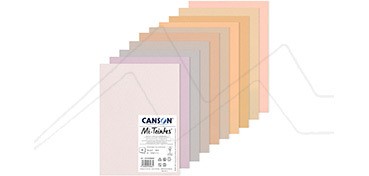CANSON MI-TEINTES PACK 160 G 10 SHEETS PASTEL COLOURS