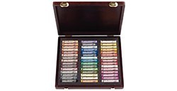 REMBRANDT SCATOLA LEGNO PASTELLI 45 COLORI RITRATTO
