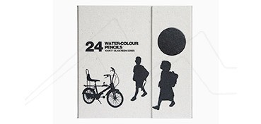 VIARCO SET OF 24 WATERCOLOUR PENCILS - BOX WITH CHILDREN DESIGN