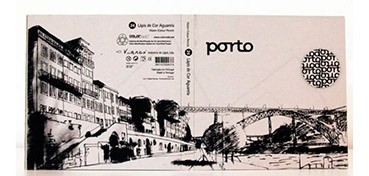 VIARCO SET OF 24 WATERCOLOUR PENCILS - BOX WITH OPORTO CITY DESIGN
