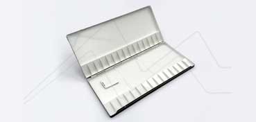 HOLBEIN EMPTY ALUMINIUM FOLDING PALETTE FOR WATERCOLOUR 30 WELLS REF 1130-150