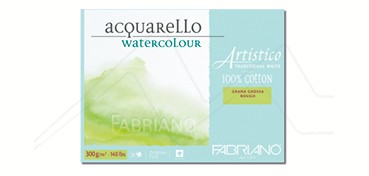 FABRIANO ARTISTICO WATERCOLOUR BLOCK 300 G ROUGH 20 SHEETS GLUED 4 SIDES