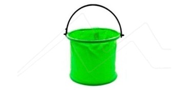 RAW ART MATERIALS GREEN FOLDABLE BUCKET BRUSH WASHER WITH INTERNAL DIVIDER