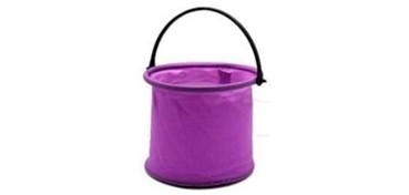RAW ART MATERIALS PURPLE FOLDABLE BUCKET BRUSH WASHER WITH INTERNAL DIVIDER