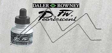 DALER ROWNEY FW ARTISTS INK PEARL SILVER PEARL NO. 119