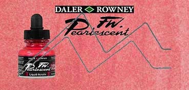 DALER ROWNEY FW ARTISTS INK PEARL VOLCANO RED NO. 123