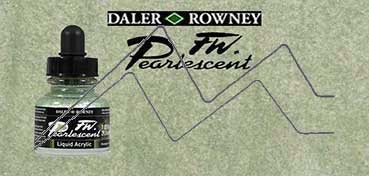 DALER ROWNEY FW ARTISTS INK PEARL SILVER MOSS NO. 129